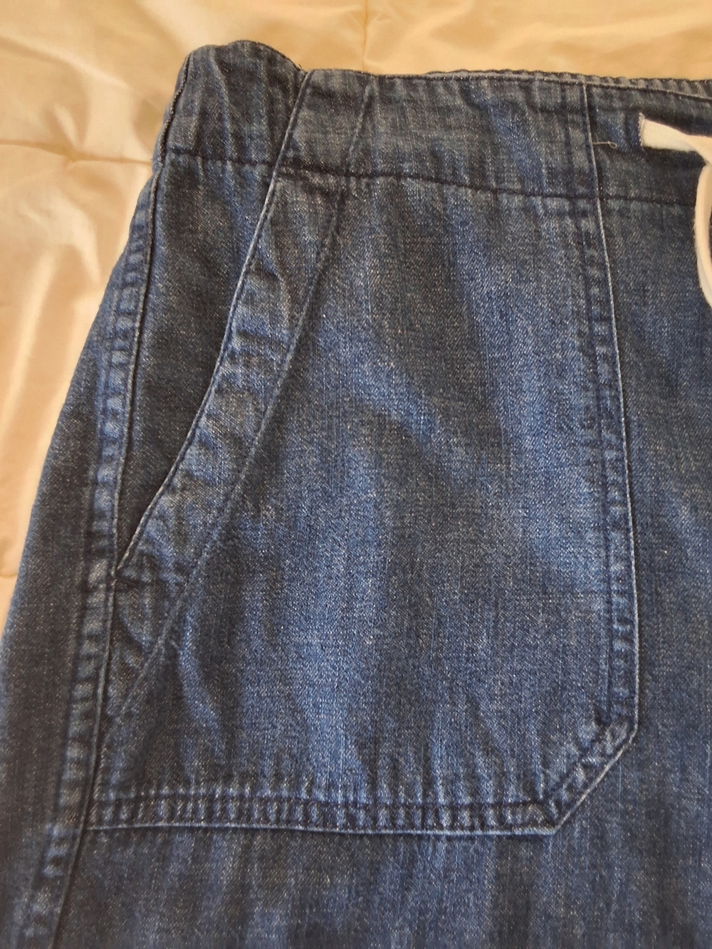 J. Crew Blue Lightweight Denim Drawstring Waist Pants - Picture 11 of 12